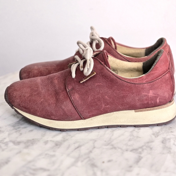 EL NATURALISTA Burgundy Leather Sneakers 37 Very Good Condition - Picture 3 of 9